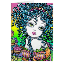"Buttercup" Rainbow Cup Cake Fairy Art Card cards