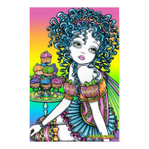 "Buttercup" Romantic Cup Cake Fairy Art Poster posters