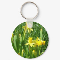Buttercup Yellow Daffodils Keychain by Country1969 Buttercup Yellow Daffodils Keychain