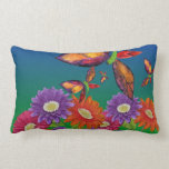 Butterflies and Daisies Throw Pillow from art pillows
