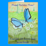 Butterflies and Daisys Happy Birthday Mom! cards