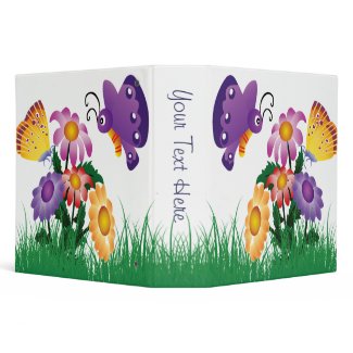 Butterflies and Flowers Binder binder