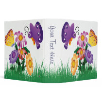 Butterflies and Flowers Binder
