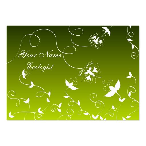 Butterflies and flowers business cards