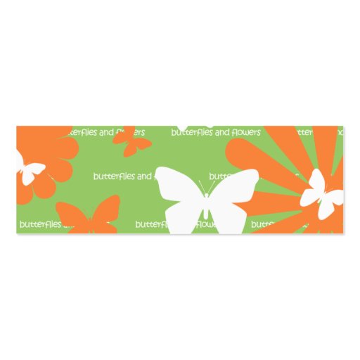 Butterflies and Flowers Business Cards (back side)