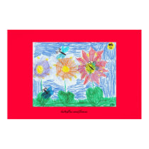 Butterflies and Flowers by john posters