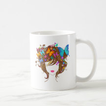 Butterflies and Flowers Coffee Mug