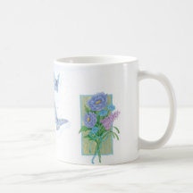 Butterflies and Flowers Coffee Mugs