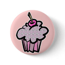 butterflies and flowers cupcakes buttons