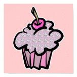 butterflies and flowers cupcakes poster