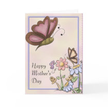 Butterflies and Flowers for Mother's Day Card