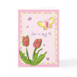 Butterflies and flowers-"Hi" Greeting Card
