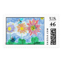 Butterflies and Flowers, john postage by skatada Butterflies and Flowers, john postage