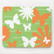 Butterflies and Flowers mousepads by pixelholic Butterflies and Flowers mousepads
