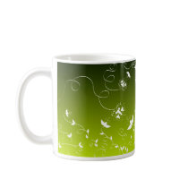 Butterflies and flowers mugs