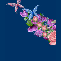 butterflies and flowers shirt