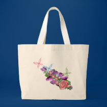 butterflies and flowers Toto bags
