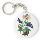 Butterflies and Honeysuckles Keychains