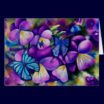 Butterflies and Pansie's cards