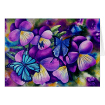 Butterflies and Pansie's Card