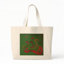 Butterflies and Snakes - Primitive Style Art Tote bags