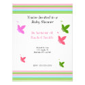 Butterflies and Stripes Baby Shower Invitation