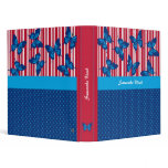 Butterflies and Stripes Binder