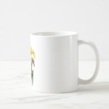 Butterflies and Yellow Iris Mug