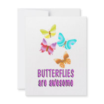 Butterflies are Awesome invitations