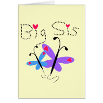 Butterflies  Big Sister Tshirts and Gifts Greeting Card