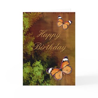butterflies birthday card card