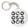 Butterflies Black and White Key Chains