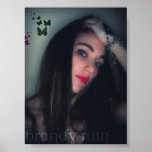 Butterflies Brandy Rain Poster