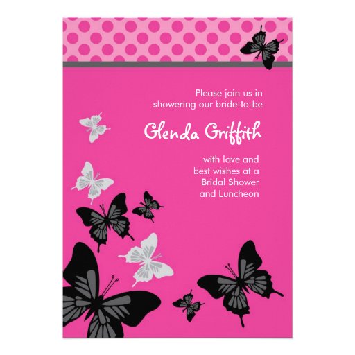 Butterflies Bridal Shower Invitation