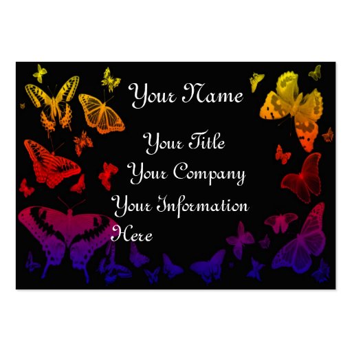 Butterflies business profile cardtemplate business card template (front side)