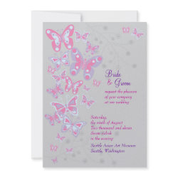 Butterflies (Cool Chic) Invitation invitation