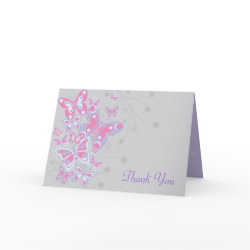 Butterflies (Cool Chic) Thank You Card card