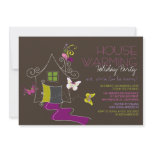 Butterflies Deco Leaves Housewarming Holiday Party Personalized Invite
