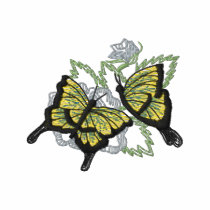 Butterflies embroidered shirts