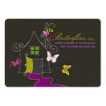 Butterflies Floral House Home Modern Profile Card business cards