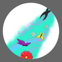 Butterflies, Flowers and Stars stickers