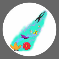 Butterflies, Flowers and Stars stickers