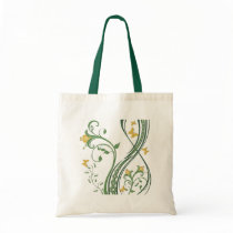 Butterflies Flowers Foliage Background Abstract bags