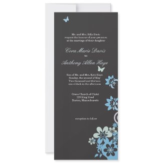 Butterflies & Flowers invitation