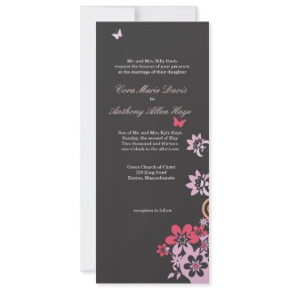 Butterflies & Flowers invitation