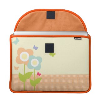 Butterflies & Flowers Mac Book Sleeve MacBook Pro Sleeve