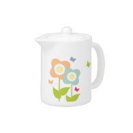 Butterflies & Flowers Teapot