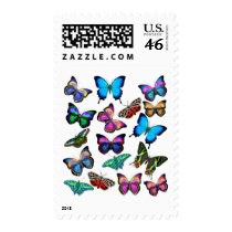 Butterflies Fluttering By Postage