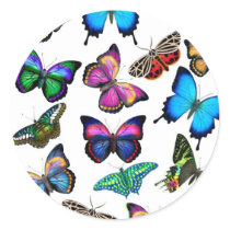 Butterflies Fluttering By Sticker