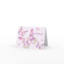 Butterflies Hearts RSVP Card